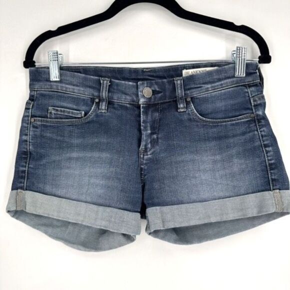 Blank NYC Roll Over Cuffed Jean Shorts size 26 medium wash - Picture 1 of 8
